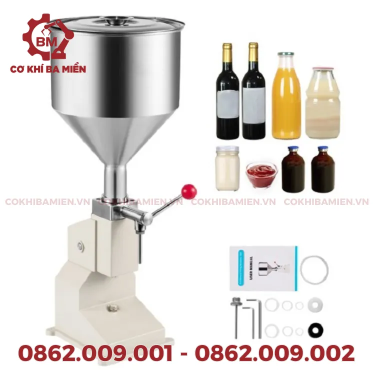 Máy chiết rót gạt tay hoạt động đơn giản, dễ dàng vận hành