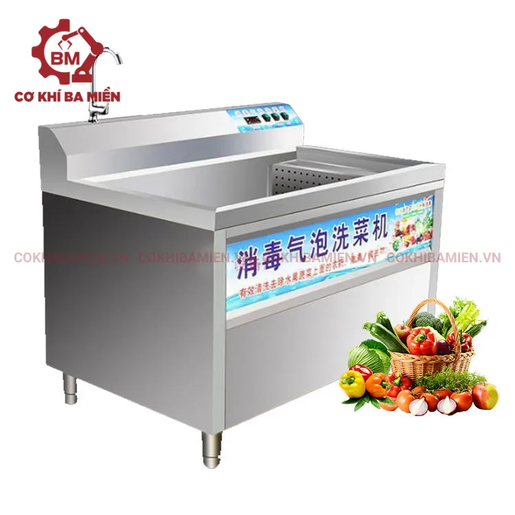 Máy rửa rau bán tự động