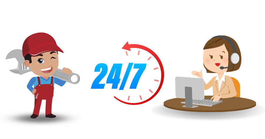 Đội ngũ nhân viên phục vụ 24/7