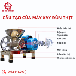 cấu tạo của Máy xay đùn thịt công suất lớn