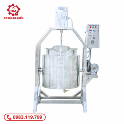 Nồi nấu có cánh khuấy 3 lớp 120 Lít lật nghiêng
