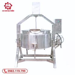 Nồi nấu cánh khuấy 3 lớp 600L lật nghiêng