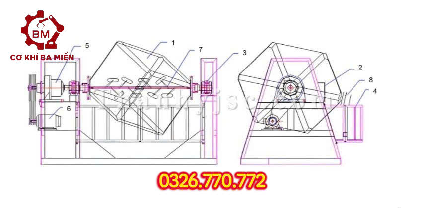 bồn trộn lập phương